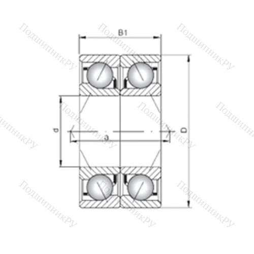 Подшипник шариковый радиально-упорный 7322 C-UO от производителя  CX Подшипник шариковый радиально-упорный 7322 C-UO от производителя  CX