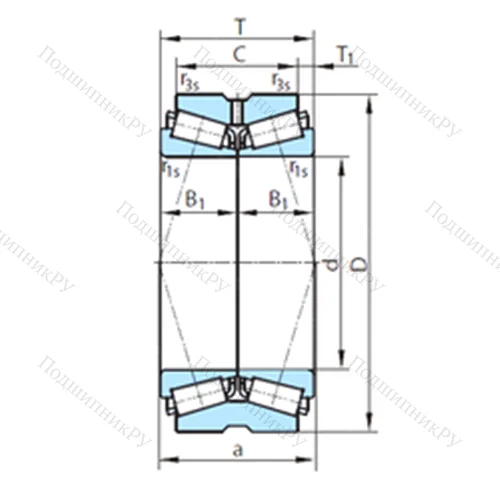 Подшипник роликовый радиально-упорный  612-316