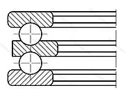 Подшипник  38214 (52214) размер 55/70x105x47