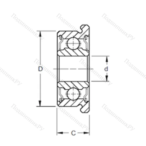 Подшипник шариковый радиальный SF 635-2RS