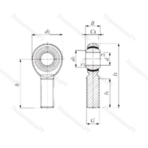 Подшипник скольжения сферический POS 20EC от производителя  IKO