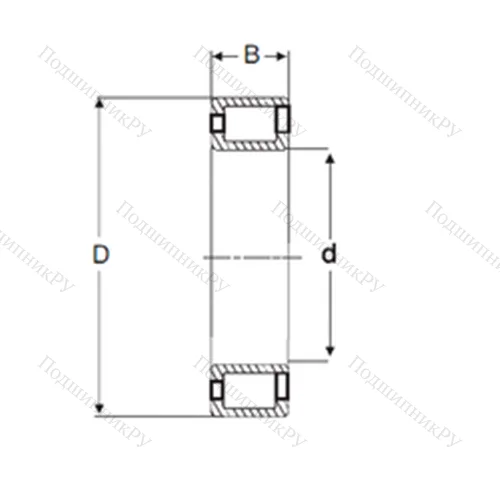 Подшипник роликовый радиальный NCF 3036 V