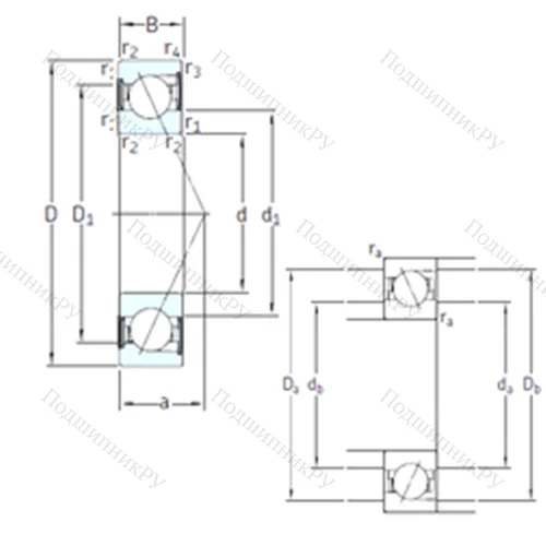 Подшипник шариковый радиально-упорный SS 7211 ACD/HCP 4A от производителя  SKF