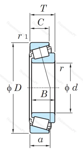 Конический роликовый подшипник 33010 JR от производителя  KOYO