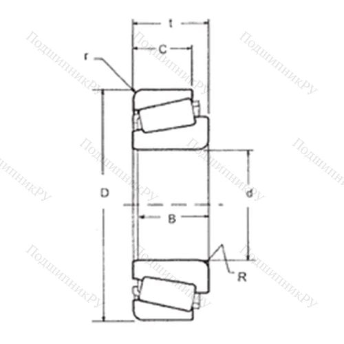 Подшипник роликовый радиально-упорный JM 612940/JM 612910