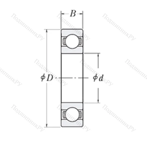 Подшипник шариковый радиальный LJ 9.1/2