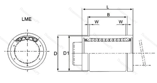 Подшипник LME 20 UU. KB 2045 UU в Череповце
