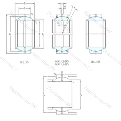 Подшипник скольжения сферический GEM 70ES-2RS