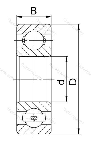 Миниатюрный шариковый подшипник 80023 (623 ZZ) в Череповце