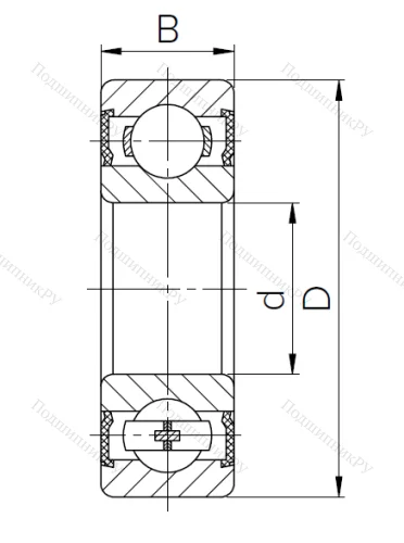 Шариковый однорядный подшипник 180104 T (6004-2RST.CRF) в Череповце