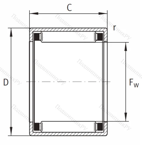 Игольчатый подшипник HK 1516 B от производителя  INA Игольчатый подшипник HK 1516 B от производителя  INA