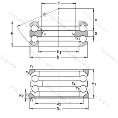 Подшипник шариковый упорный 54210+U 210 от производителя  NKE