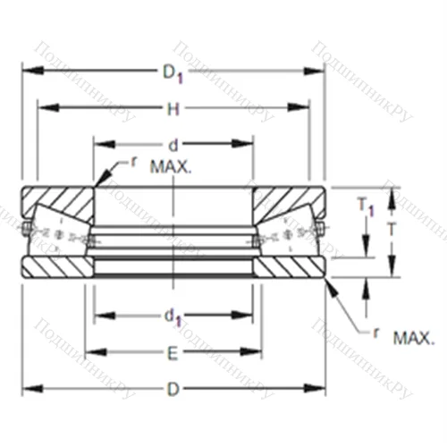 Подшипник роликовый упорный C-8091-C