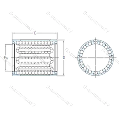 Подшипник шариковый линейный LBBR 4/HV 6 от производителя  SKF