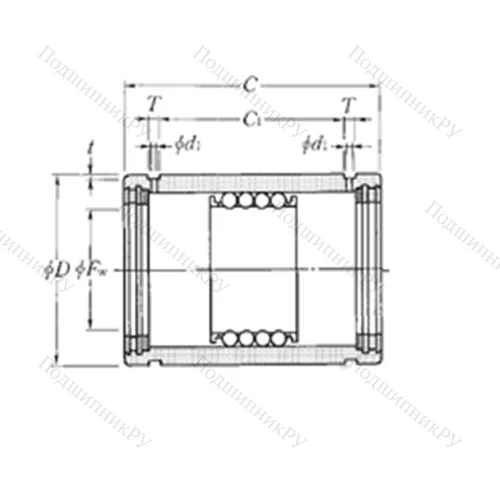 Подшипник шариковый линейный KD 80110100LL от производителя  NTN