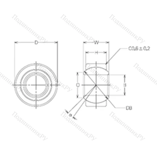 Подшипник скольжения сферический MBW 10CR