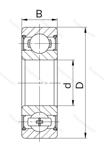 Миниатюрный шариковый подшипник 80017 (607 ZZ) 7HUKRL2MX4 в Череповце