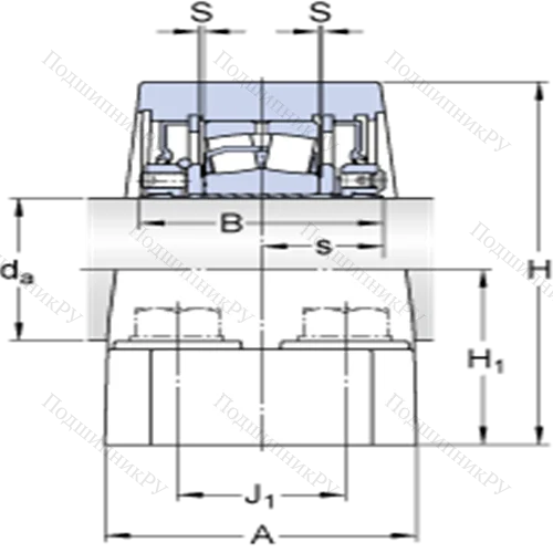 Стационарные роликоподшипниковые узлы ( ConCentra, для дюймовых валов) FSYE 4 N