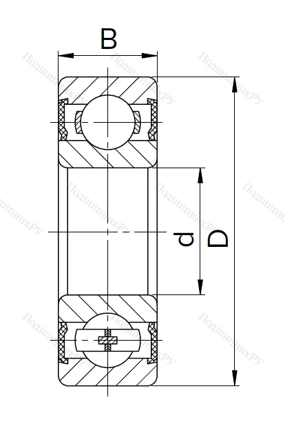Миниатюрный шариковый подшипник 180018 T (608 2RST) в Череповце