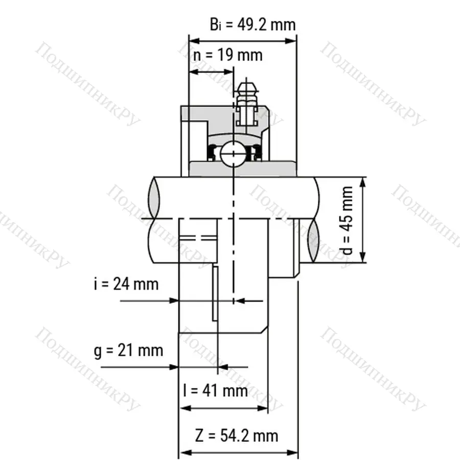 Подшипниковый узел SSUCFLPL 209-B - Вал: 45 мм
