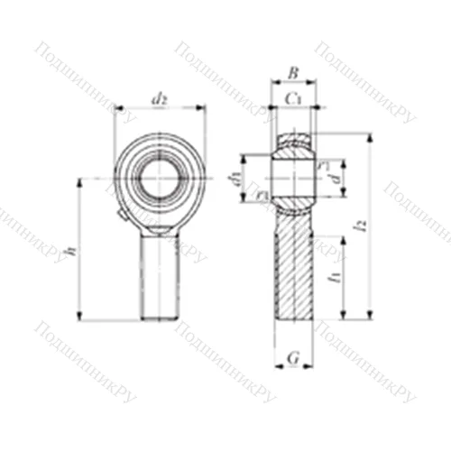 Подшипник скольжения сферический POS 28