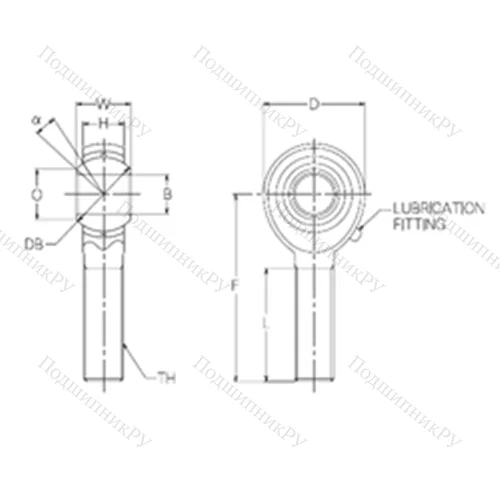Подшипник скольжения сферический PR 20E от производителя  NMB