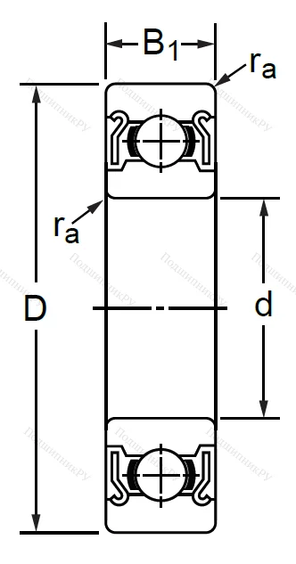 Дюймовый шариковый подшипник RMS 6 ZZ (MJ 3/4-2Z) в Череповце