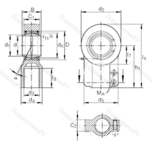 Подшипник скольжения сферический GIHN-K 160 LO