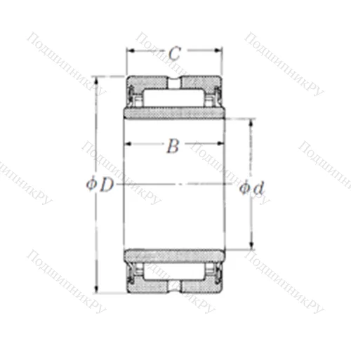 Подшипник игольчатый радиальный NA 4910TT