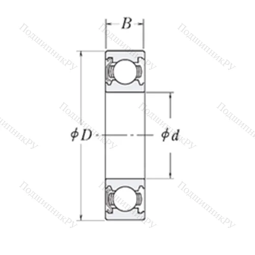 Подшипник шариковый радиальный LJ 1-Z