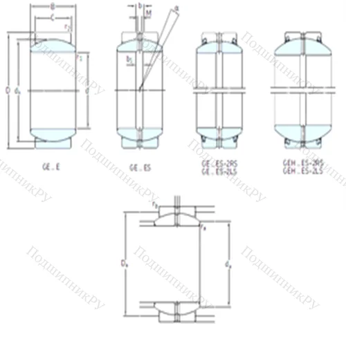 Подшипник скольжения сферический GEH 30ES-2LS
