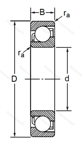 Радиально-упорный шариковый подшипник 7322 ВМ (66322 Л ГОСТ) в Череповце