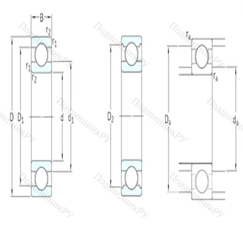 Подшипник шариковый радиальный 6202 от производителя  SKF
