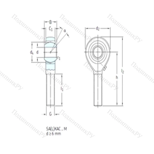Подшипник скольжения сферический SALKAC 20M