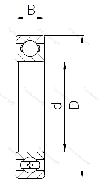 Шариковый однорядный подшипник 308 (6308) в Череповце