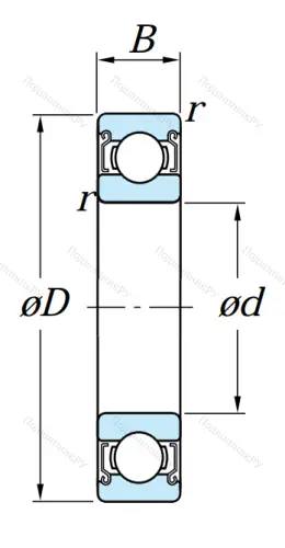 Однорядный шариковый подшипник 6018 ZZ CM от производителя  KOYO