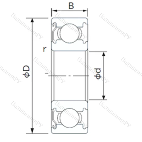 Подшипник шариковый радиальный 6326-Z от производителя  CYSD Подшипник шариковый радиальный 6326-Z от производителя  CYSD