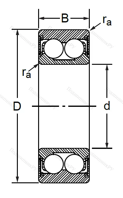 Радиально-упорный шариковый подшипник 3056214 2RS (3214 A 2RSTN) в Череповце