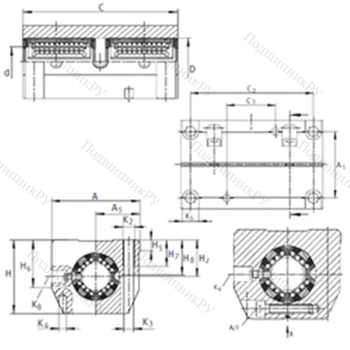 Подшипник шариковый линейный KTSS 20-PP-AS