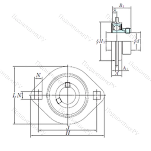 Подшипниковый узел шариковый радиальный SAPFL 202-10