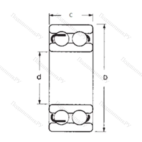 Подшипник шариковый радиальный 4214ZZ