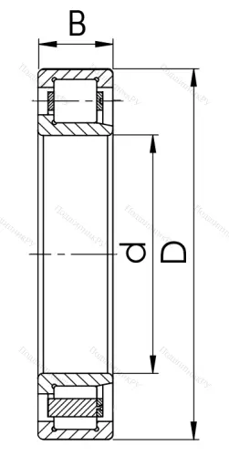 Цилиндрический роликовый подшипник 42516 Л (NJ 2216 M) в Череповце