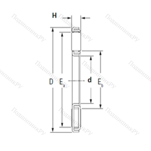 Подшипник игольчатый упорный TP 75100