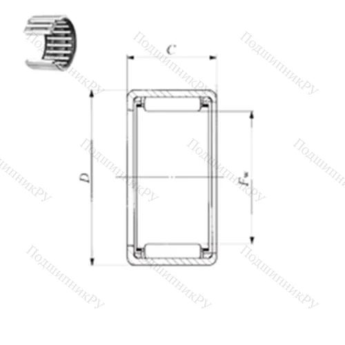 Подшипник игольчатый радиальный TLA 2216 Z