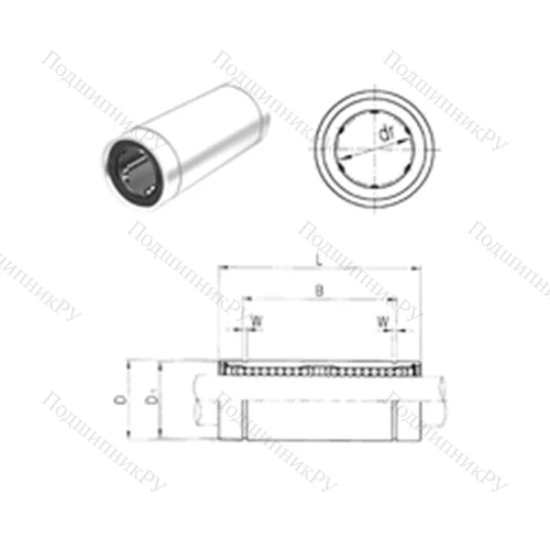 Подшипник шариковый линейный LM 10LUU