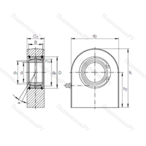 Подшипник скольжения сферический GF 90 DO