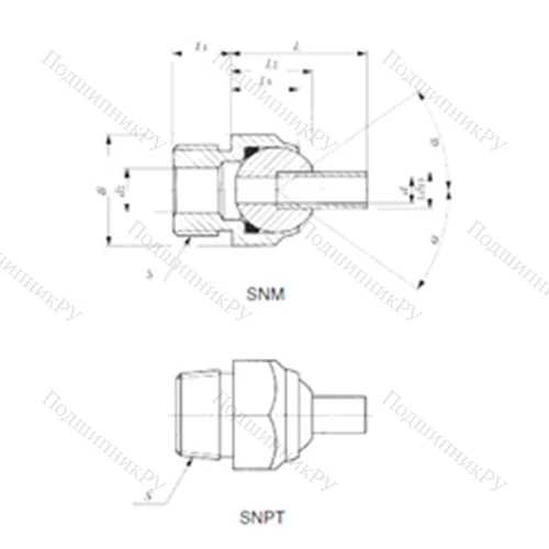 Подшипник скольжения сферический SNM 20-70