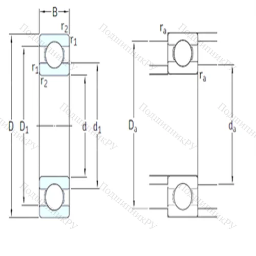Подшипник шариковый радиальный 6336/HC 5C 3PS 0VA 970 от производителя  SKF