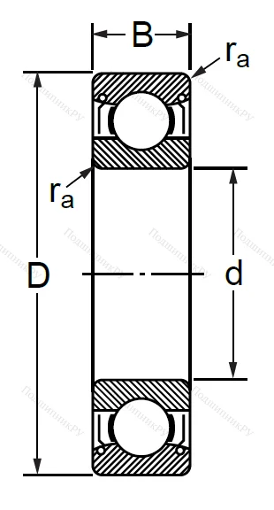 Шариковый однорядный подшипник 76-80317 (6317 ZZC 3) в Череповце