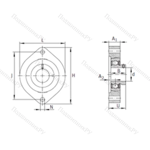 Подшипниковый узел шариковый радиальный